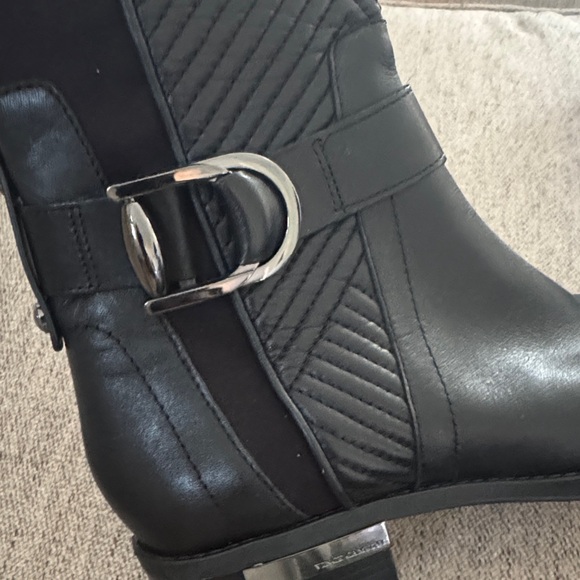 Vince Camuto Leather Pordalia Black Over the Knee Boots - Picture 7 of 9